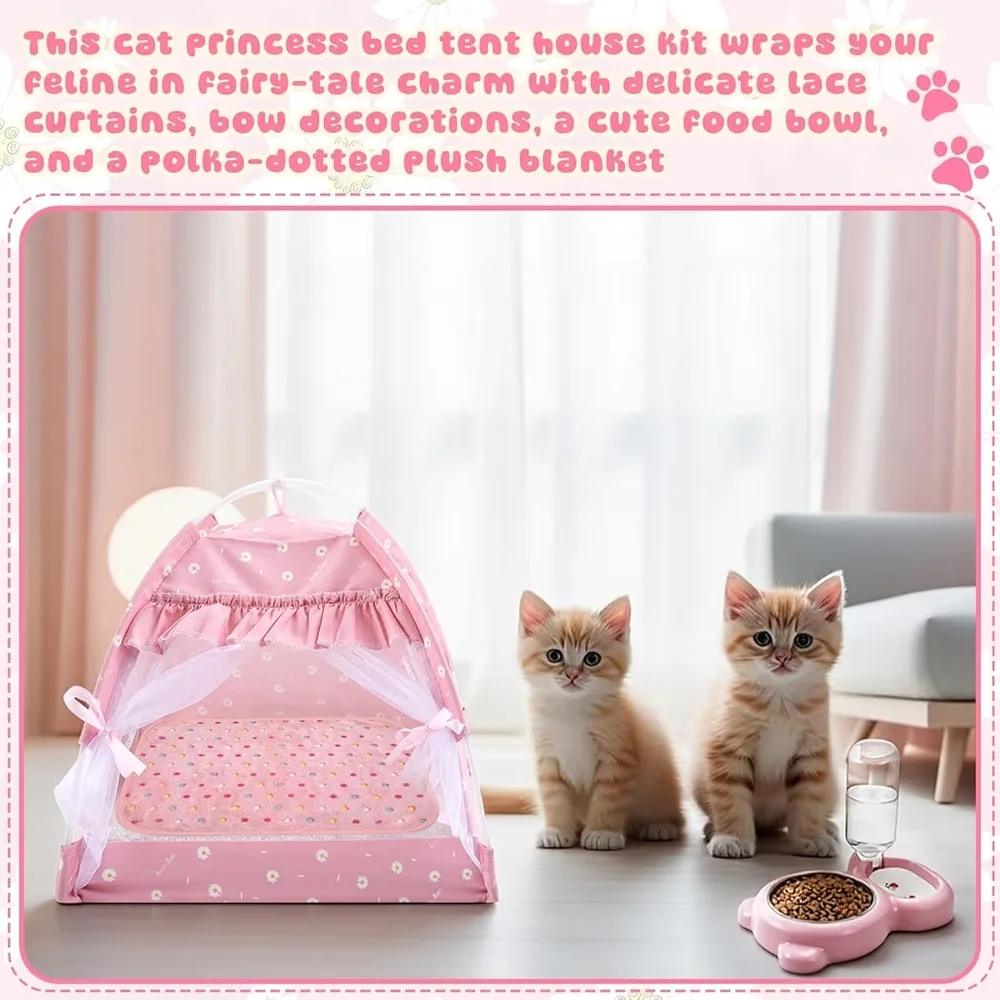 Pink Pet Teepee House Kit for Small Pets